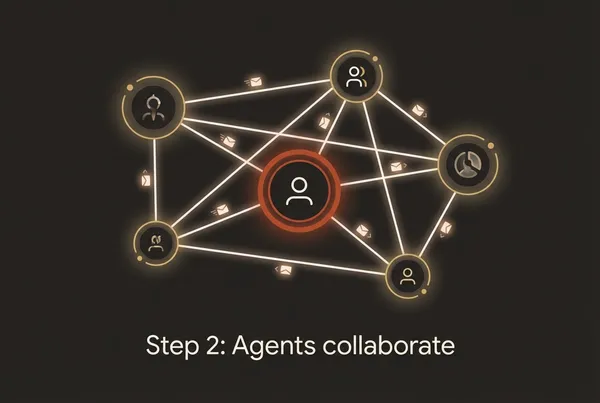 AI agents collaborating through real-time messaging